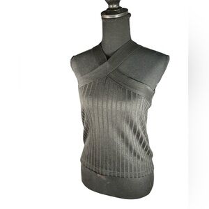 MNG Basics Black Criss Cropped Top | Size S